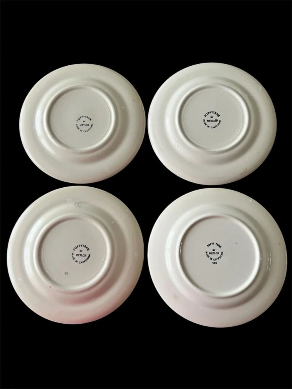 Metlox Poppytrail Vintage 7.5” Salad Luncheon Dessert Plates - set of 4